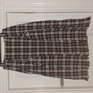 Black+white midi skirt fall and winter